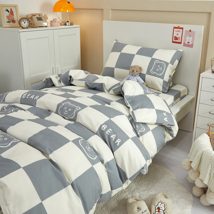 91家纺网 家纺一手货源 找家纺 金丝鸟 2022新款全棉斜纹13370三件套 无影熊