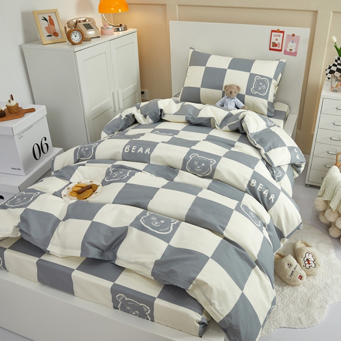 91家纺网 家纺一手货源 找家纺 金丝鸟 2022新款全棉斜纹13370三件套 无影熊