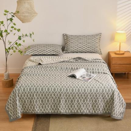 91家纺网 家纺一手货源 找家纺 安莱生活 2022新款全棉双层纱多功能夏被 富丽堂皇