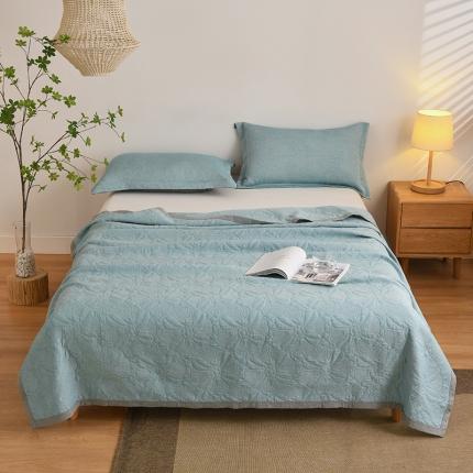 91家纺网 家纺一手货源 找家纺 安莱生活 2022新款全棉双层纱多功能夏被 蓝色花海