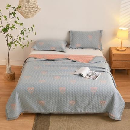 91家纺网 家纺一手货源 找家纺 安莱生活 2022新款全棉双层纱多功能夏被 熊熊乐园
