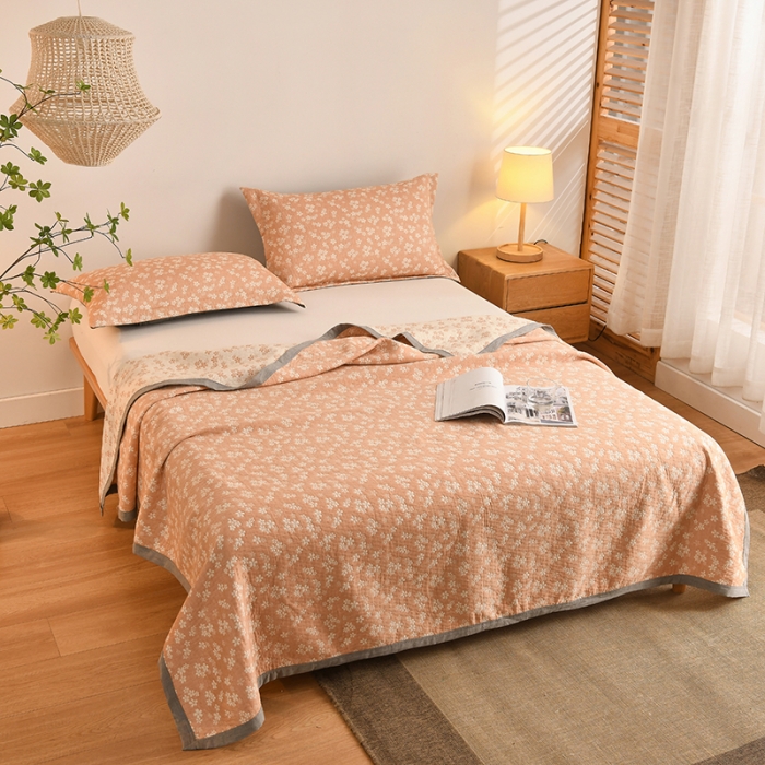 91家纺网 家纺一手货源 找家纺 （总）安莱生活 2023新款全棉双层纱多功能夏被