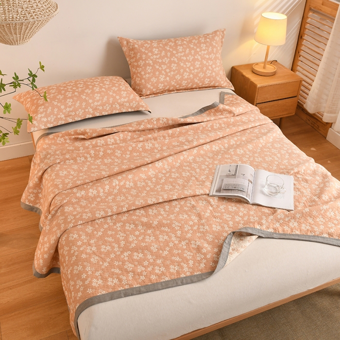 91家纺网 家纺一手货源 找家纺 （总）安莱生活 2023新款全棉双层纱多功能夏被