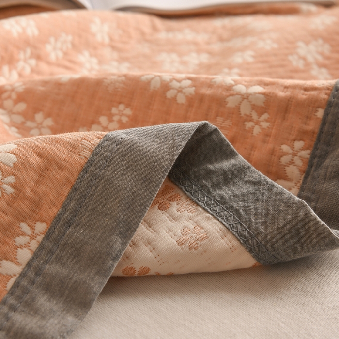 91家纺网 家纺一手货源 找家纺 安莱生活 2022新款全棉双层纱多功能夏被 繁花似锦