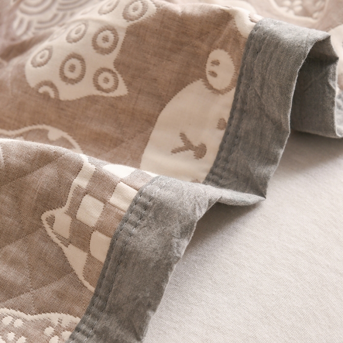 91家纺网 家纺一手货源 找家纺 安莱生活 2022新款全棉双层纱多功能夏被 猫咪之家