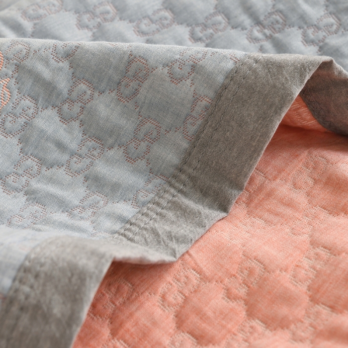 91家纺网 家纺一手货源 找家纺 安莱生活 2022新款全棉双层纱多功能夏被 熊熊乐园