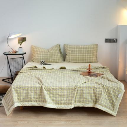 91家纺网 家纺一手货源 找家纺 （总）安莱生活 2023新款水洗棉初恋格夏被夏被四件套