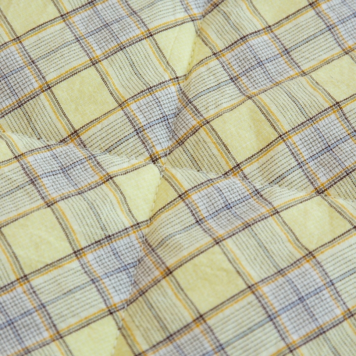 91家纺网 家纺一手货源 找家纺 安莱生活 2022新款水洗棉初恋格夏被夏被四件套 初恋奶黄