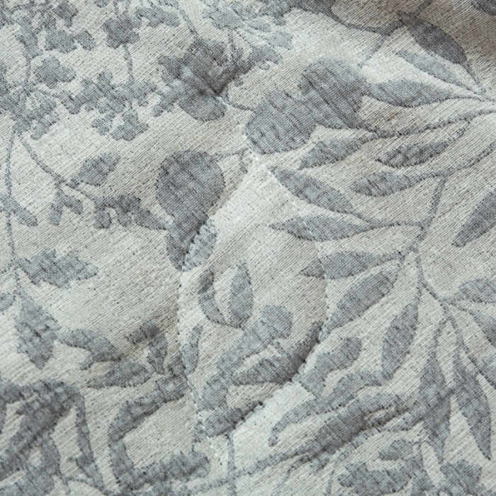 91家纺网 家纺一手货源 找家纺 安莱生活 2022新款全棉双层纱色织大提花夏被 栀子花-深灰