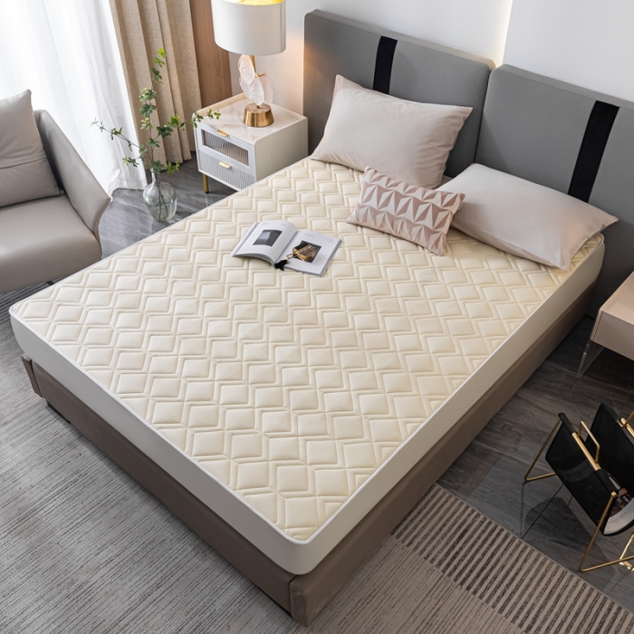 91家纺网 家纺一手货源 找家纺 （总）鑫钰2023新款全棉大豆床笠纯棉抗菌夹棉床笠床垫保护罩