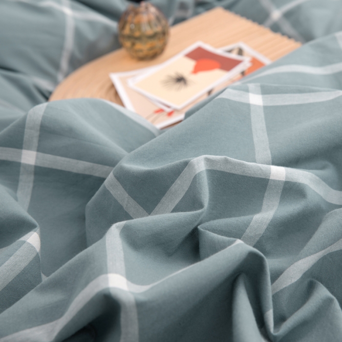 91家纺网 家纺一手货源 找家纺 （总）柠萌家居 2022年新款无印良品全棉色织水洗棉四件套