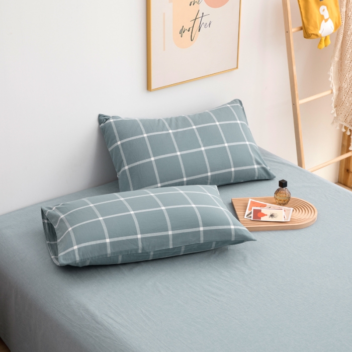 91家纺网 家纺一手货源 找家纺 （总）柠萌家居 2022新款无印良品全棉色织水洗棉单被套