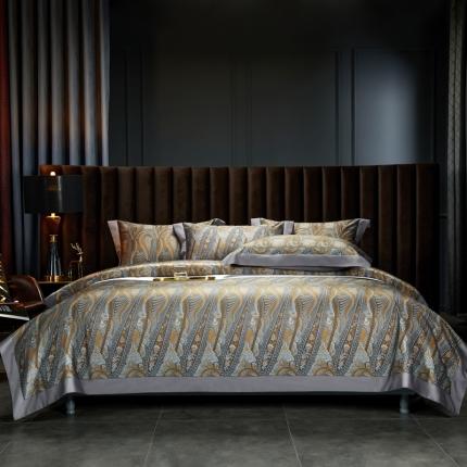 91家纺网 家纺一手货源 找家纺 （总）缔缦 2022新款高端120s数码印花系列四件套