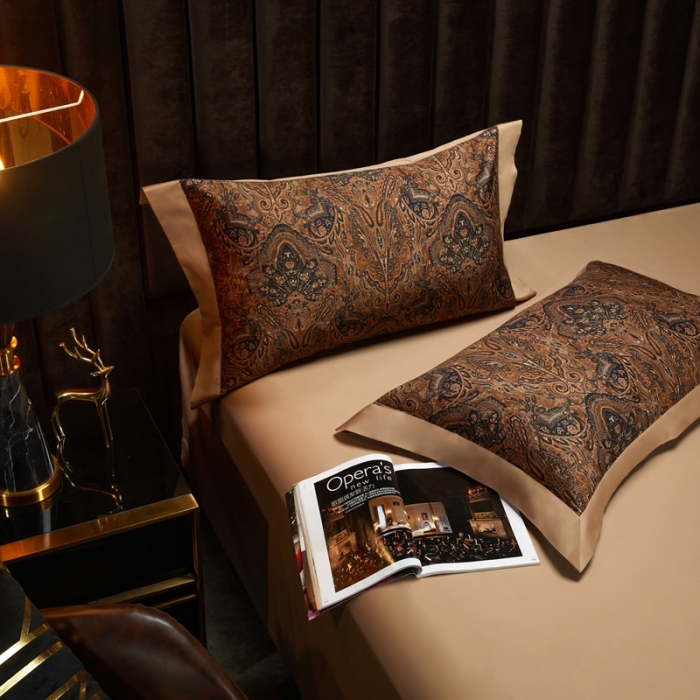 91家纺网 家纺一手货源 找家纺 缔缦 2022新款高端120s数码印花系列四件套 爱神