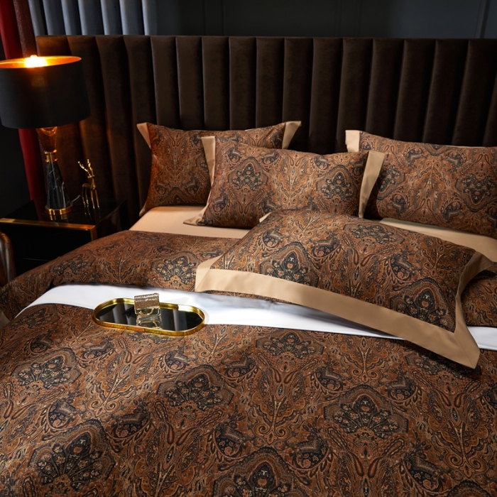 91家纺网 家纺一手货源 找家纺 缔缦 2022新款高端120s数码印花系列四件套 爱神