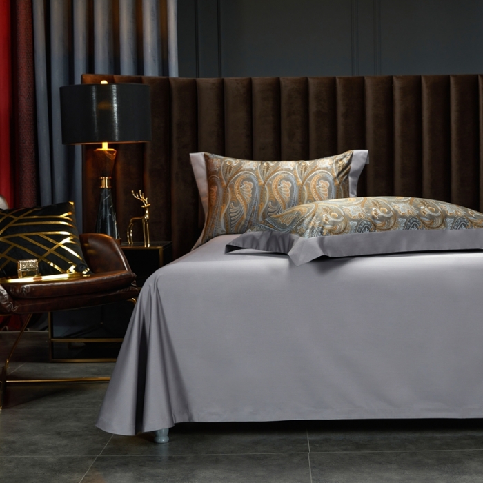 91家纺网 家纺一手货源 找家纺 缔缦 2022新款高端120s数码印花系列四件套 法尔曼