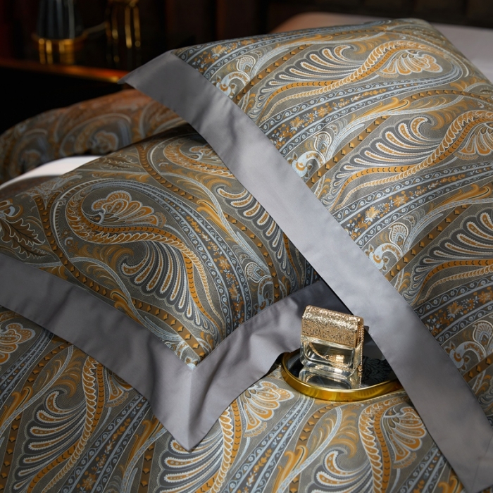 91家纺网 家纺一手货源 找家纺 缔缦 2022新款高端120s数码印花系列四件套 法尔曼