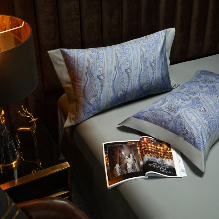 91家纺网 家纺一手货源 找家纺 缔缦 2022新款高端120s数码印花系列四件套 花季