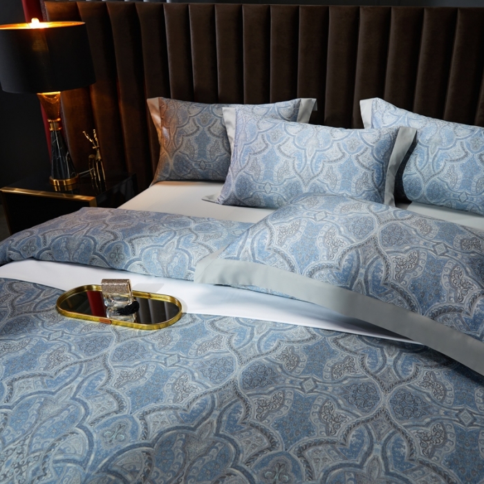 91家纺网 家纺一手货源 找家纺 缔缦 2022新款高端120s数码印花系列四件套 浪漫巴黎