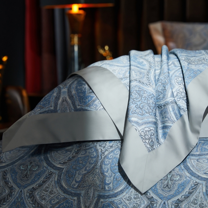 91家纺网 家纺一手货源 找家纺 缔缦 2022新款高端120s数码印花系列四件套 浪漫巴黎