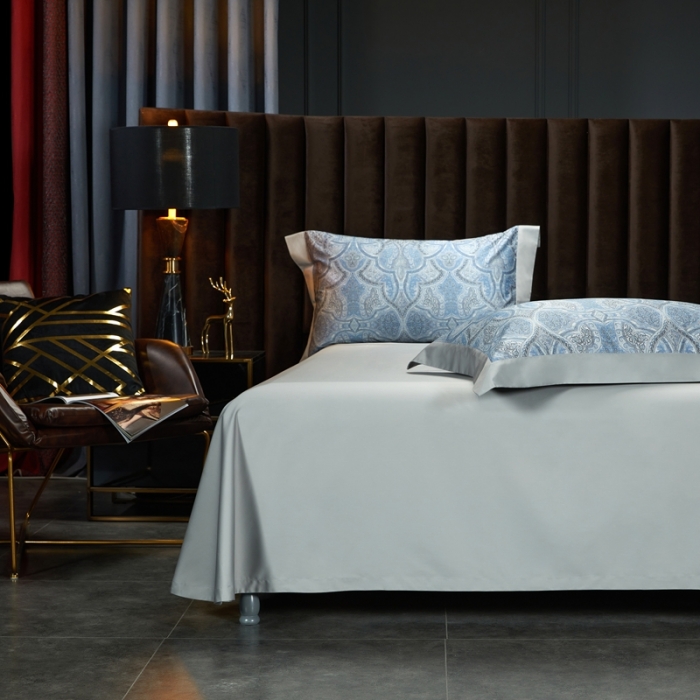 91家纺网 家纺一手货源 找家纺 缔缦 2022新款高端120s数码印花系列四件套 浪漫巴黎