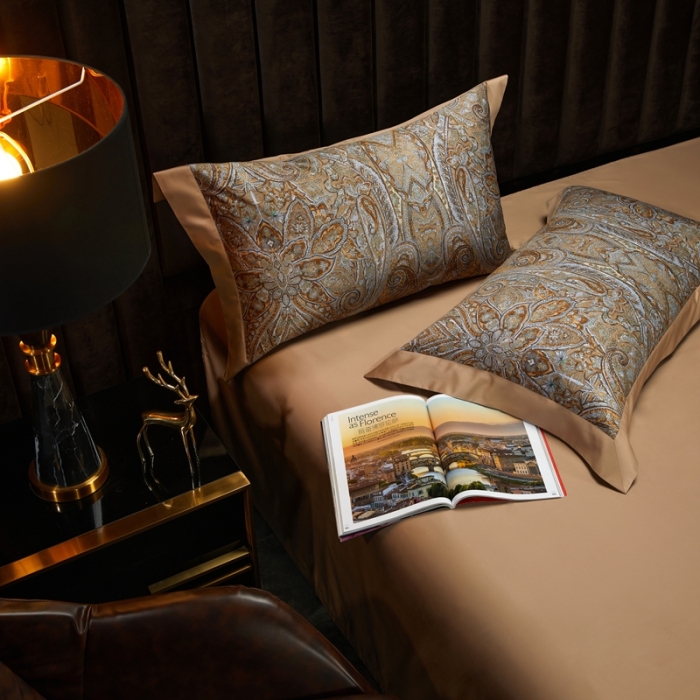 91家纺网 家纺一手货源 找家纺 缔缦 2022新款高端120s数码印花系列四件套 梦境