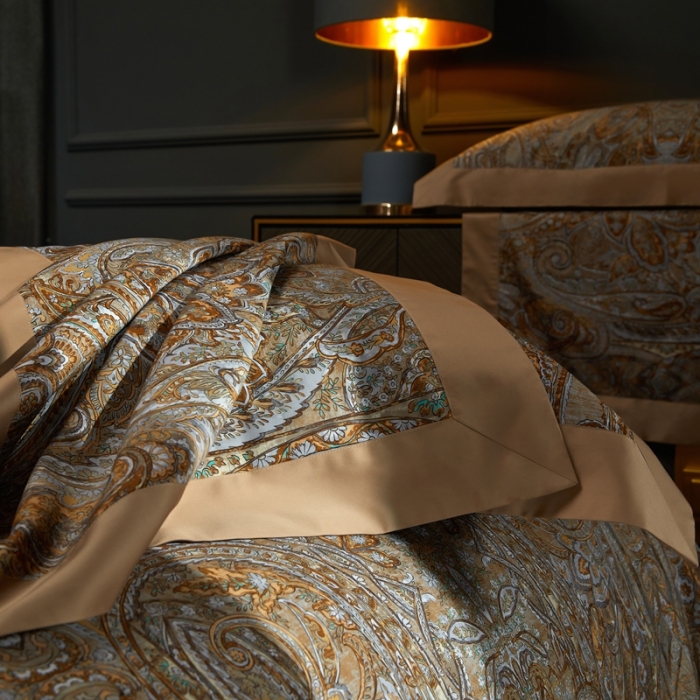 91家纺网 家纺一手货源 找家纺 缔缦 2022新款高端120s数码印花系列四件套 梦境