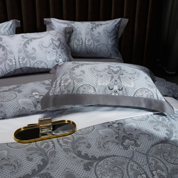 91家纺网 家纺一手货源 找家纺 缔缦 2022新款高端120s数码印花系列四件套 雅歌