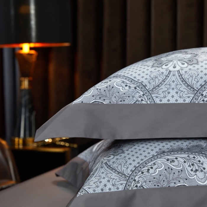 91家纺网 家纺一手货源 找家纺 缔缦 2022新款高端120s数码印花系列四件套 雅歌