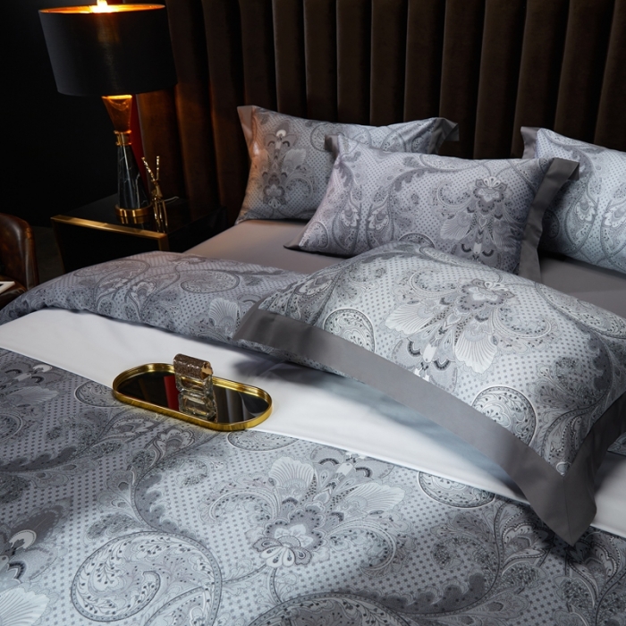 91家纺网 家纺一手货源 找家纺 缔缦 2022新款高端120s数码印花系列四件套 雅歌