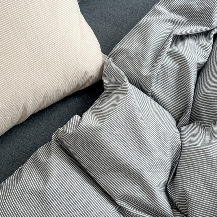 91家纺网 家纺一手货源 找家纺 （总）梦享生活家居 2022新款条纹系列32色织水洗棉四件套