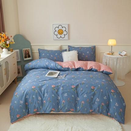 91家纺网 家纺一手货源 找家纺 （总）一米阳光 2022新款13070斜纹纯棉喷漆春夏四件套