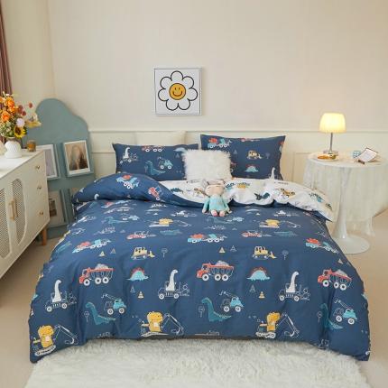 91家纺网 家纺一手货源 找家纺 （总）一米阳光 2022新款13070斜纹纯棉喷漆春夏四件套