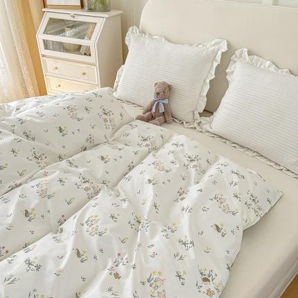 91家纺网 家纺一手货源 找家纺 麦伦 2022新款全棉40支斜纹印花单被套—ins小清新仙子