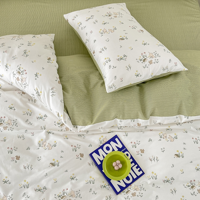 91家纺网 家纺一手货源 找家纺 麦伦 2022新款全棉40支斜纹印花单被套—ins小清新仙子