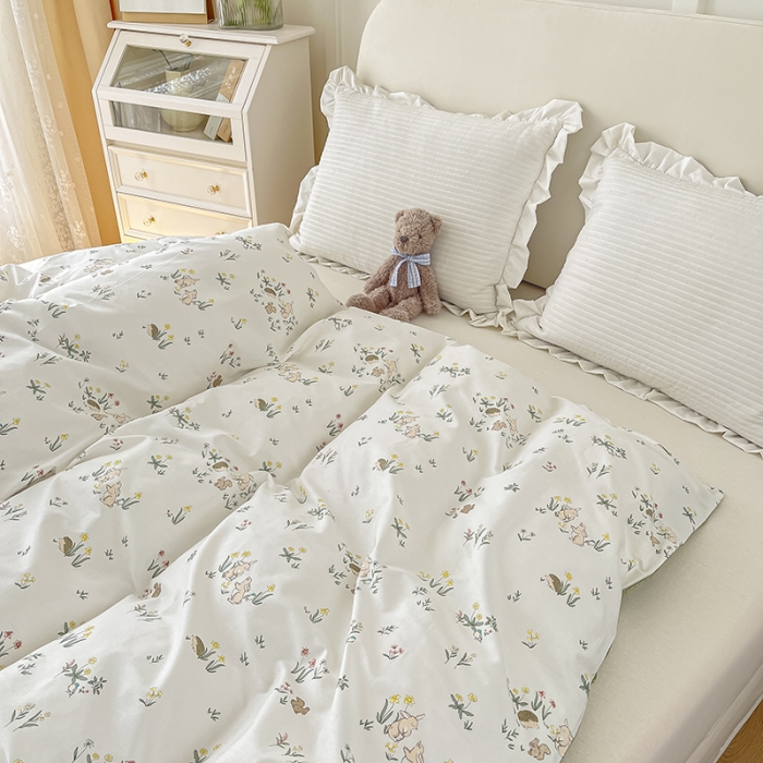 91家纺网 家纺一手货源 找家纺 麦伦 2022新款全棉40支斜纹印花单被套—ins小清新仙子