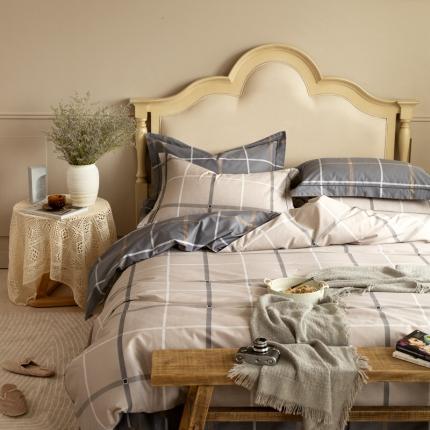 91家纺网 家纺一手货源 找家纺 总 由丽 2025新款全棉铂金棉精梳臻棉印花四件套被套放缩水