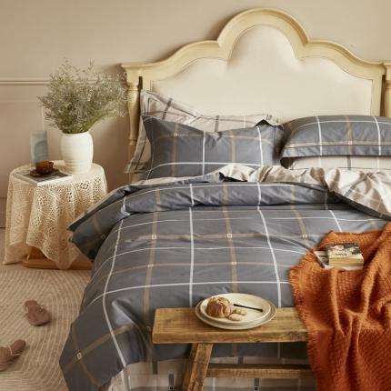 91家纺网 家纺一手货源 找家纺 总 由丽 2025新款全棉铂金棉精梳臻棉印花四件套被套放缩水