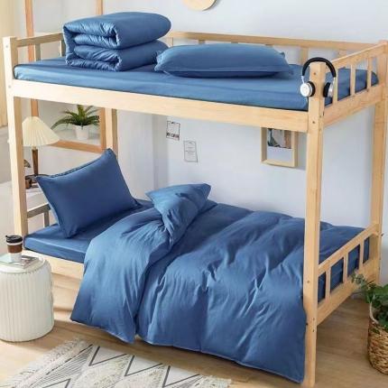 91家纺网 家纺一手货源 找家纺 总酒店2023新款纯色涤棉学生三件套 