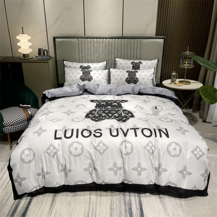 91家纺网 家纺一手货源 找家纺 （总）摩卡 2022新款网红轻奢印花冰丝四件套