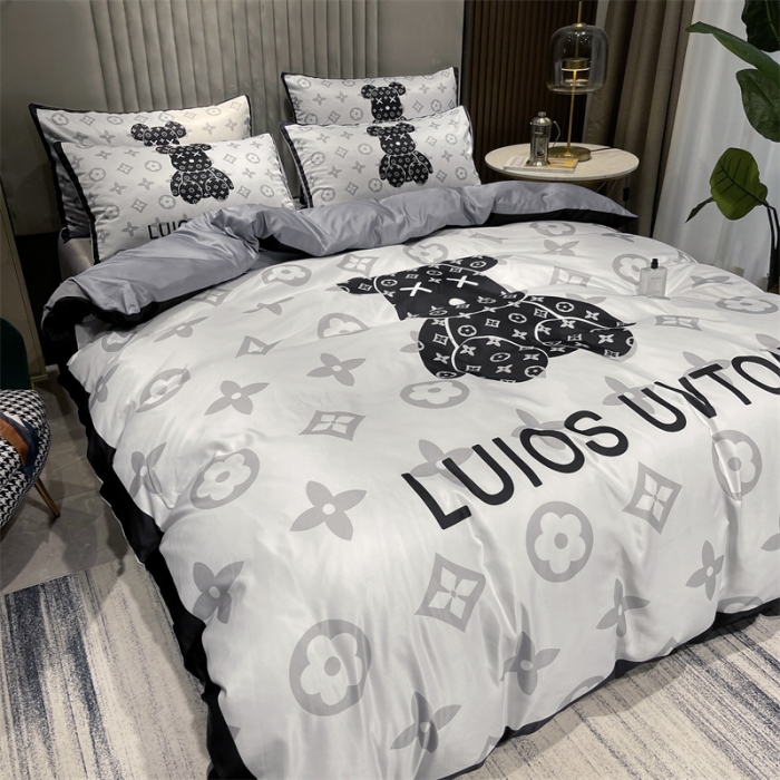 91家纺网 家纺一手货源 找家纺 （总）摩卡 2022新款网红轻奢印花冰丝四件套