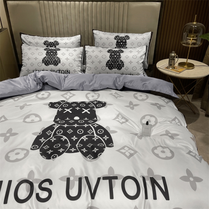 91家纺网 家纺一手货源 找家纺 （总）摩卡 2022新款网红轻奢印花冰丝四件套