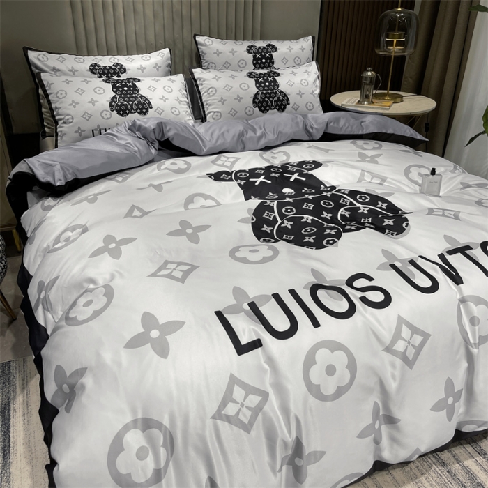 91家纺网 家纺一手货源 找家纺 （总）摩卡 2022新款网红轻奢印花冰丝四件套