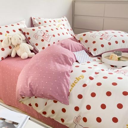 91家纺网 家纺一手货源 找家纺 凌鼎 2025新款40支13372全棉印花四件套 守望兔