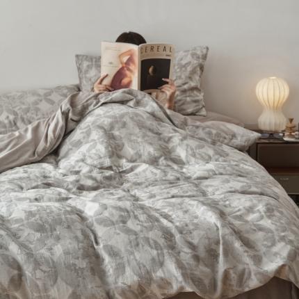 91家纺网 家纺一手货源 找家纺 （总）简家居 2022新款全棉色织大提花卡伦系列四件套