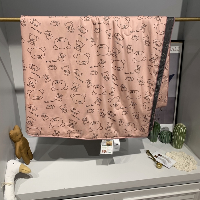 91家纺网 家纺一手货源 找家纺 汇庭 2020新款儿童大豆夏被 趴趴熊