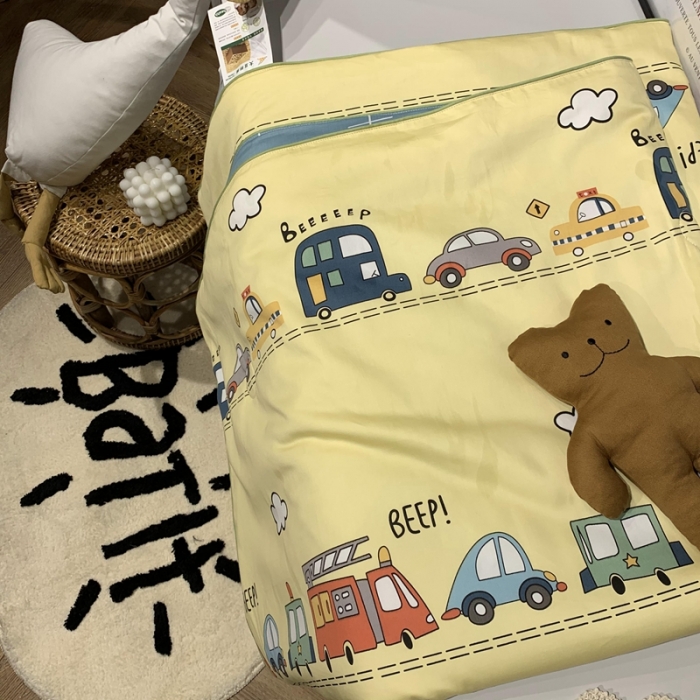 91家纺网 家纺一手货源 找家纺 汇庭 2020新款儿童大豆夏被 汽车城市