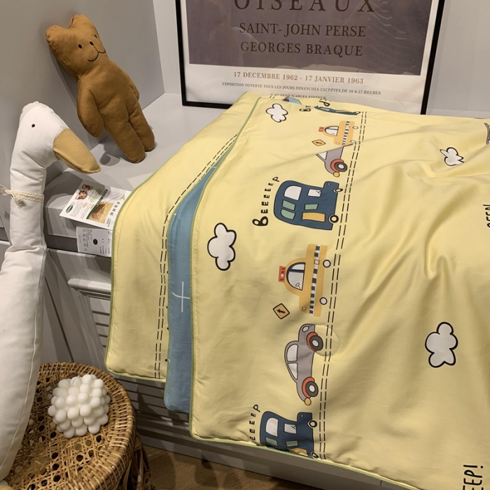 91家纺网 家纺一手货源 找家纺 汇庭 2020新款儿童大豆夏被 汽车城市