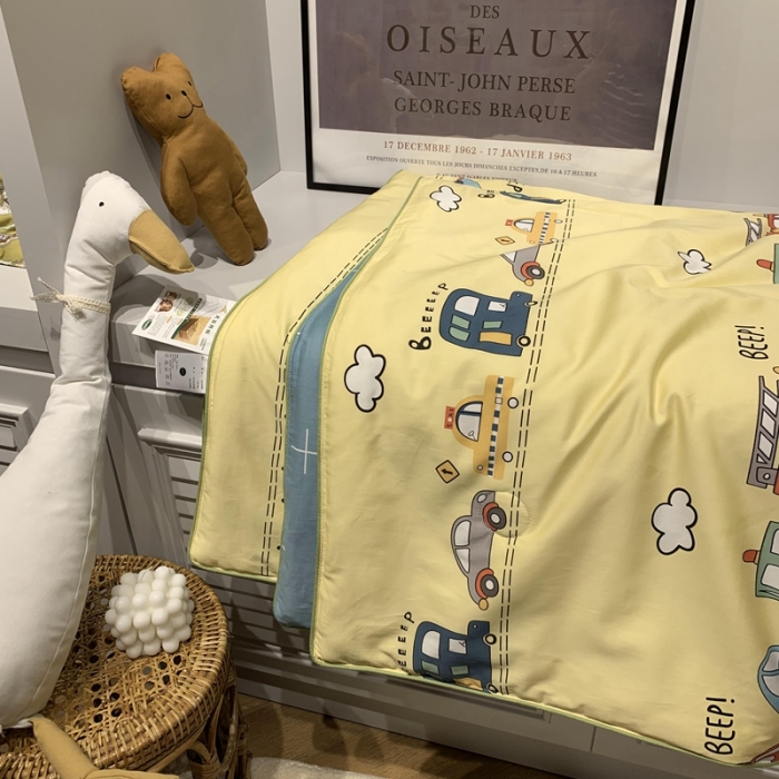 91家纺网 家纺一手货源 找家纺 汇庭 2020新款儿童大豆夏被 汽车城市