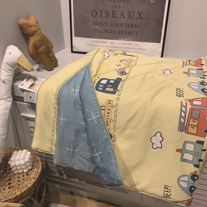 91家纺网 家纺一手货源 找家纺 汇庭 2020新款儿童大豆夏被 汽车城市